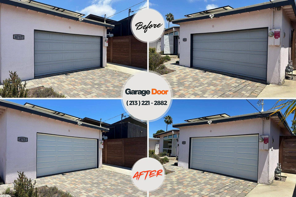 Before and after: garage door repair New Berlinville, PA